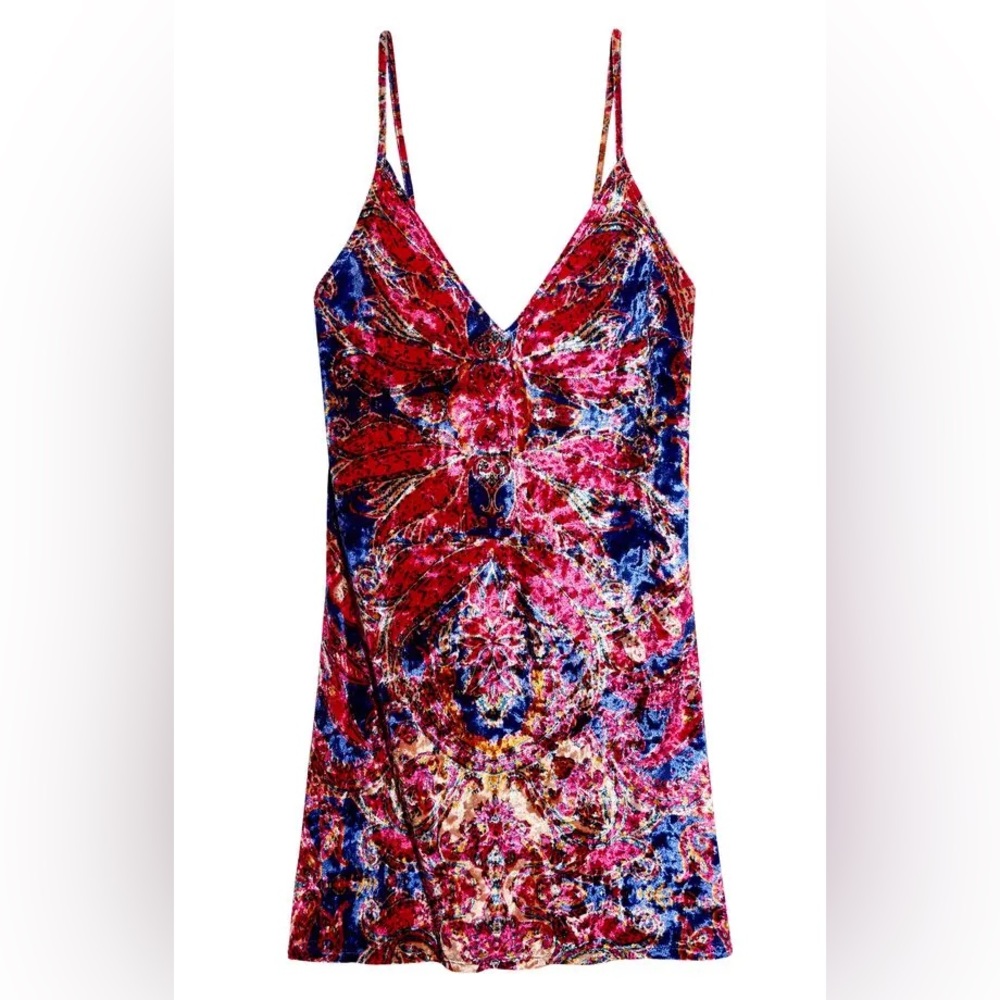Free People Enchanted Velvet Mini Slip Dress